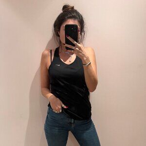 Nike Dri-Fit small black racer back workout tank top shirt